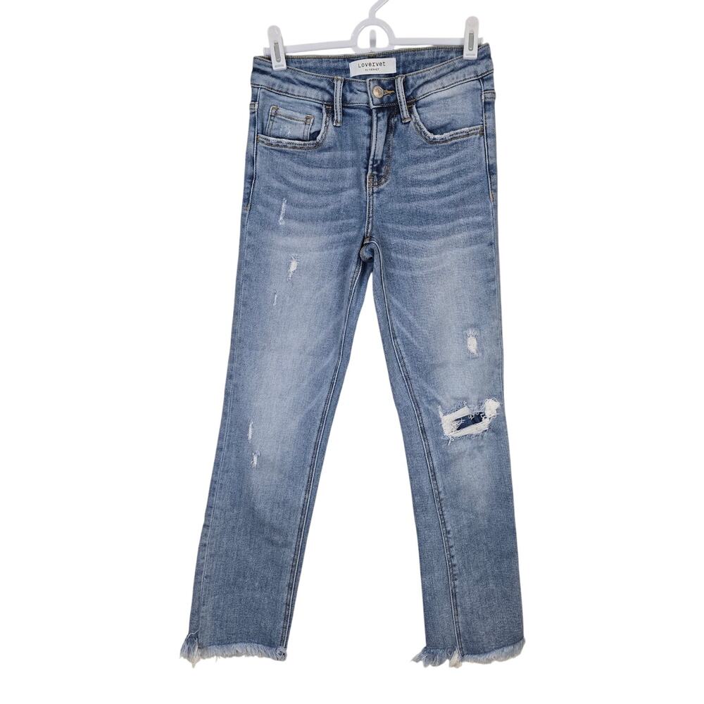 Women's Lovervet by Vervet Destructed Ankle Jeans Raw Ankles | Size 25